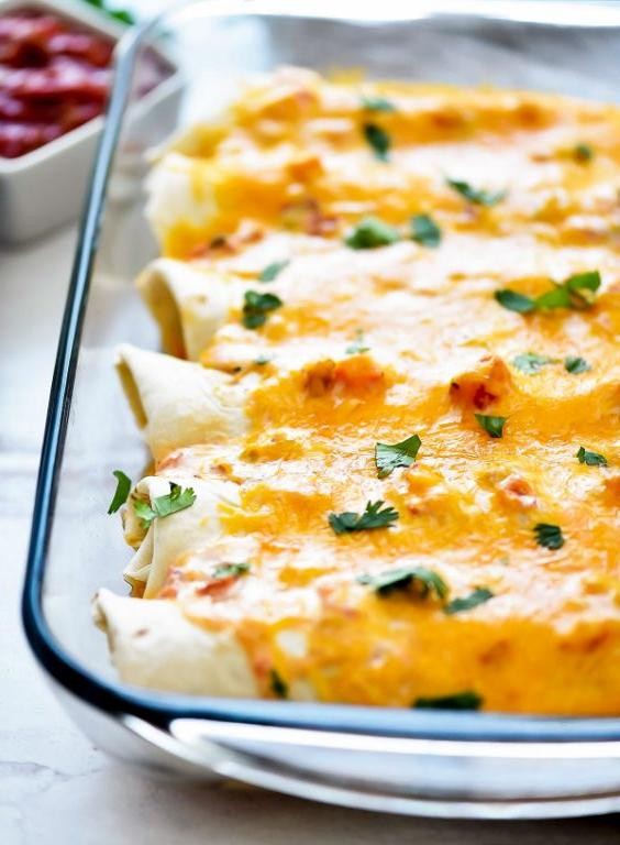 Baked Chicken Ranch Enchiladas