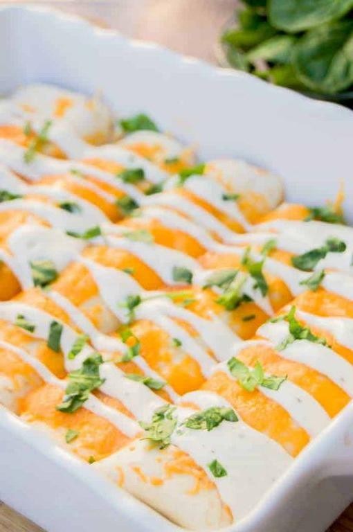 Cheesy Chicken Ranch Enchiladas