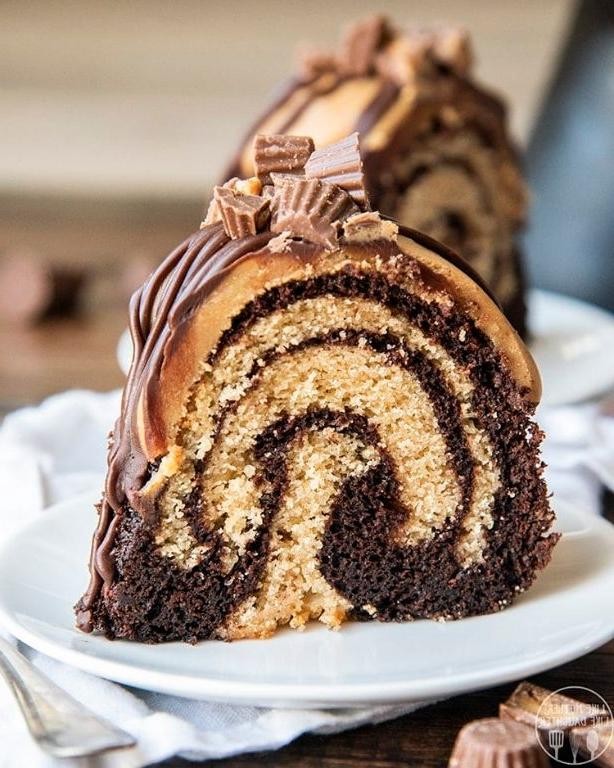 Chocolate Peanut Butter Pound Cake