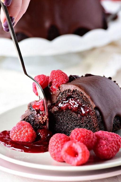 Chocolate Raspberry Pound Cake