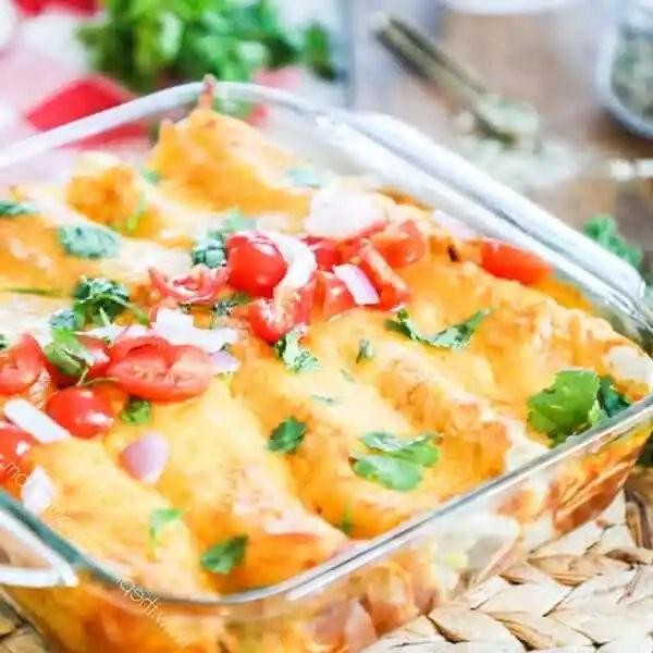 Creamy Chicken Ranch Enchiladas