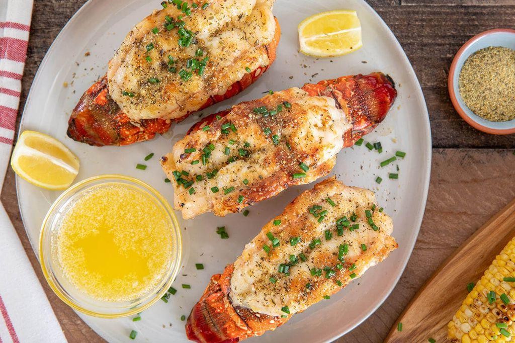 Garlic Parmesan Broiled Lobster Tails
