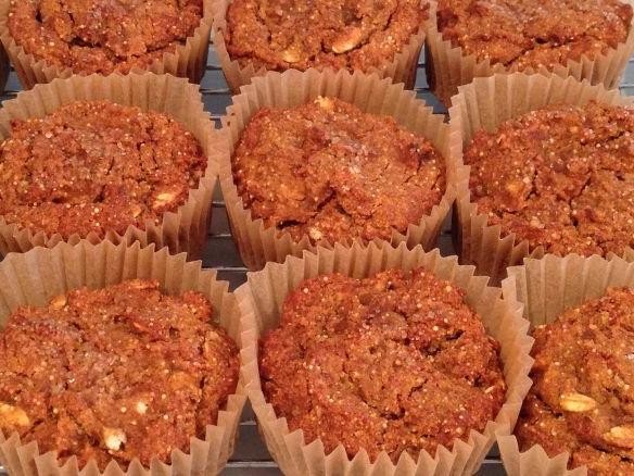 Persimmon Muffins with Maple Glaze