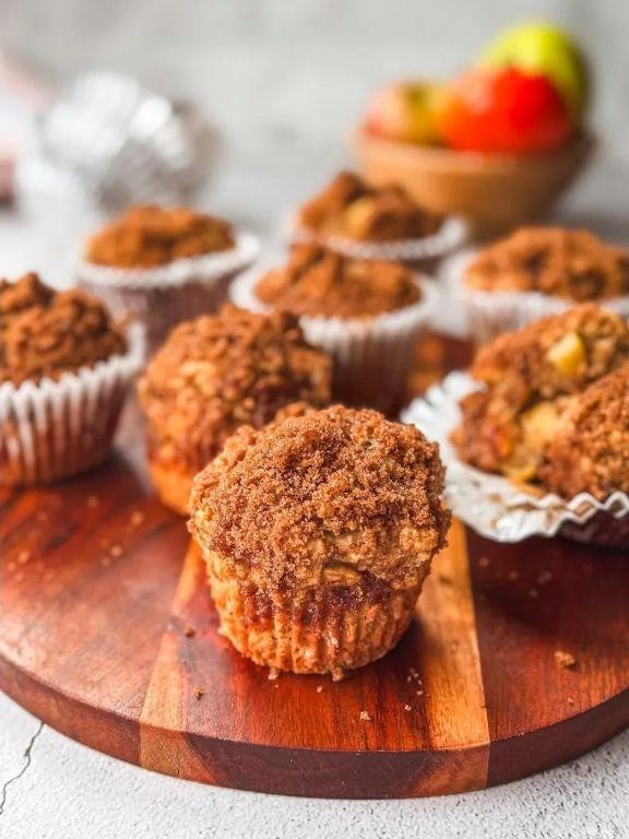 Persimmon and Apple Cinnamon Muffins