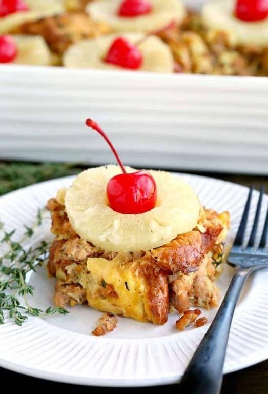 Pineapple and Sausage Stuffing
