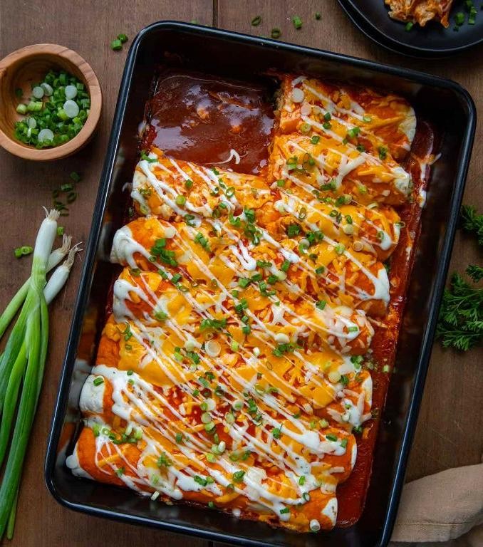 Spicy Chicken Ranch Enchiladas