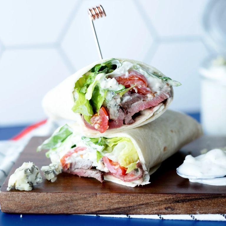 Venison and Blue Cheese Wraps